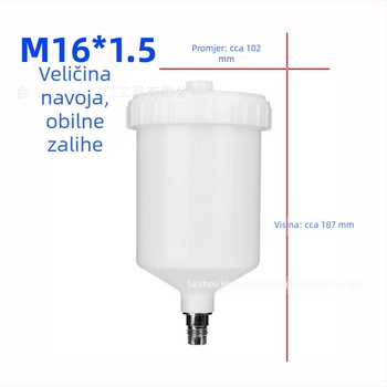 600 ml plastična posuda za boju za sprej pištolj