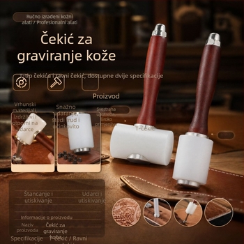Nylon čekić za graviranje kože za DIY kožne radove