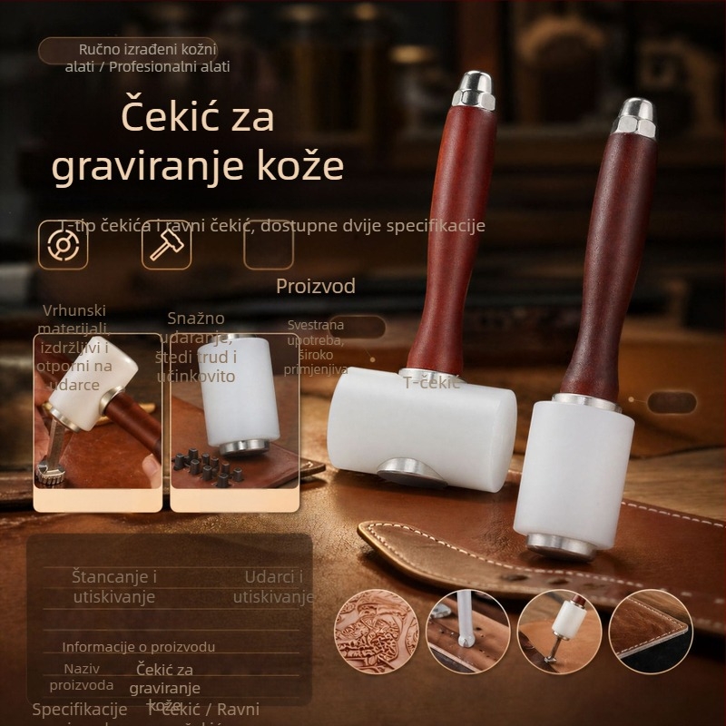 Nylon čekić za graviranje kože za DIY kožne radove
