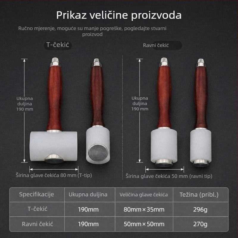 Nylon čekić za graviranje kože za DIY kožne radove