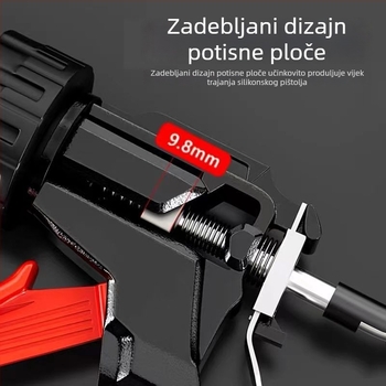 Aluminijski polukružni pištolj za brtvilo s 360° rotacijom, za kućnu obnovu