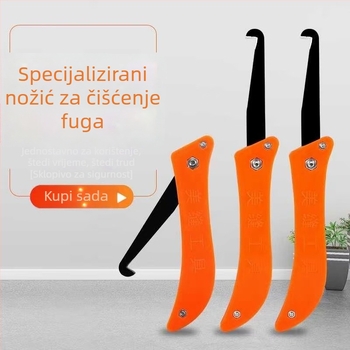 Dvokomponentni pištolj za silikon s dvostrukim cijevima, nož za fuge, petodijelni set za zaptivanje pločica – ušteda napora