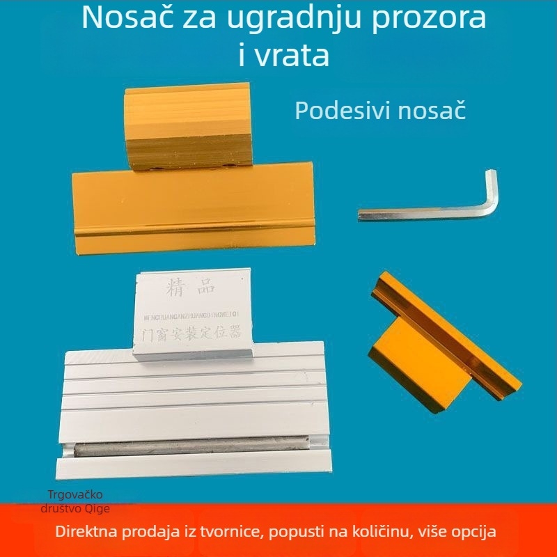 Aluminijska legura – unutarnji i vanjski instalacijski lokator za krilo prozora, nosač i brzo alat za toplinski odvojene prozore