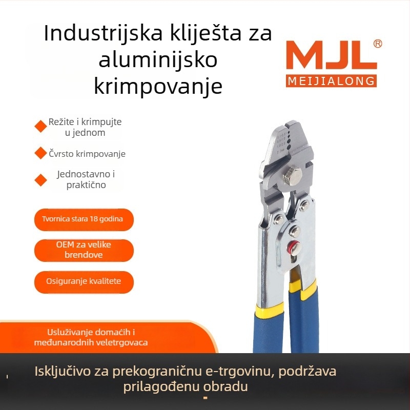 Klešta od aluminija za čelični kabel u obliku osam, klešta za krimpanje aluminijskih spojnih dijelova, kliješta za rezanje – za outdoor upotrebu