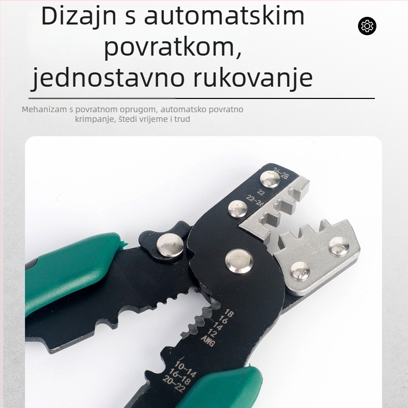 Višenamjenske kliješta za krimpanje i skidanje izolacije kablova, električni kabeli, mrežni kabeli i konektori
