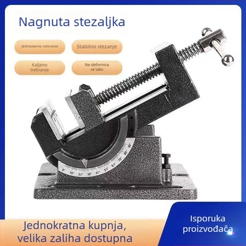 Nagibni držač s vodilom za bušilicu, 0–90°, univerzalne plosnate čeljusti