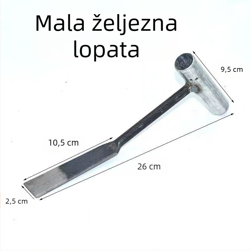 Mala metalna lopata za kućno vrtlarenje — za sadnju cvijeća i povrća, uništavanje korova, kopanje tla, vanjska upotreba, lopata za češnjak.