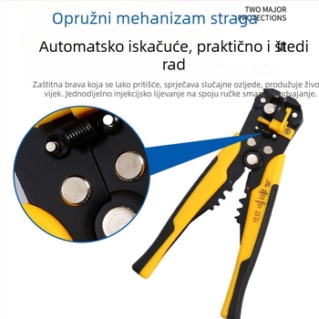 Višenamjenski klešta za skidanje izolacije žica, europskog tipa koaksijalni kabel, automatsko krimpanje za TV kabel, u kutiji, vlastita marka