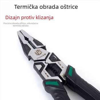 9-inčne višenamenske kliješta za električare, s igličastim i plosnatim čeljustima