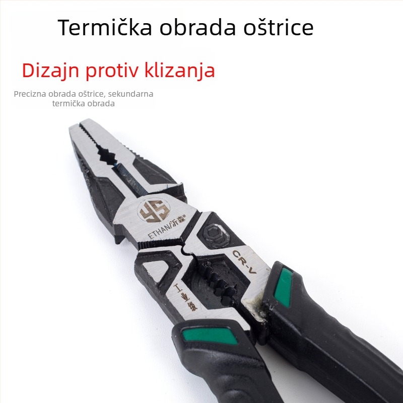 9-inčne višenamenske kliješta za električare, s igličastim i plosnatim čeljustima