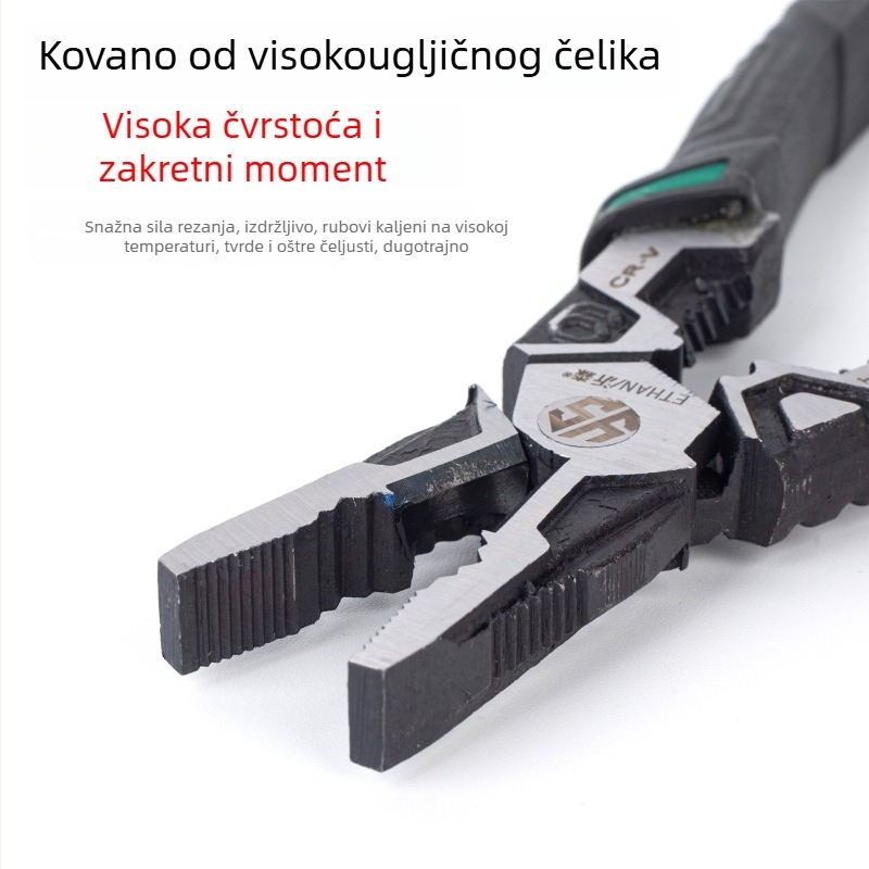 9-inčne višenamenske kliješta za električare, s igličastim i plosnatim čeljustima