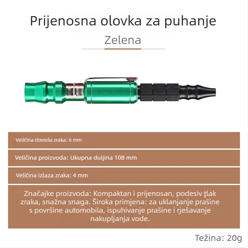 Podesivi pištolj za izduvavanje prašine — prenosni pneumatski zračni pištolj s cijevi