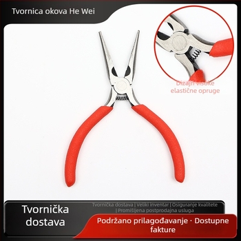 Mini kliješta bez zuba, s 5 vrhova, ručno izrađene, višenamjenske kliješta s ravnim i zaobljenim čeljustima za perle i nakit