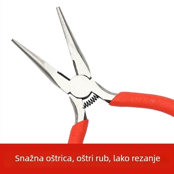 Mini kliješta bez zuba, s 5 vrhova, ručno izrađene, višenamjenske kliješta s ravnim i zaobljenim čeljustima za perle i nakit