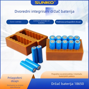 Držač baterija 18650/26650/32650, dvostruki red, integrirani fiksni držač litijevih baterija