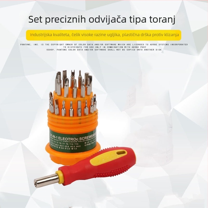 Set odvijača 31 u 1, u stilu pagode