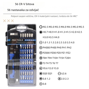 80-in-1 CR-V magnetski višenamjenski precizni set odvijača za popravak mobilnih telefona i računala