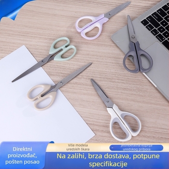Nehrđajući čelične škare za ured, kućnu upotrebu, školu i ručne projekte; rezanje niti i papira.