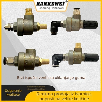 Stroj za demontažu guma s ventilom za ispuštanje zraka i brzim ispušnim ventilom, pribor za zračni bubanj