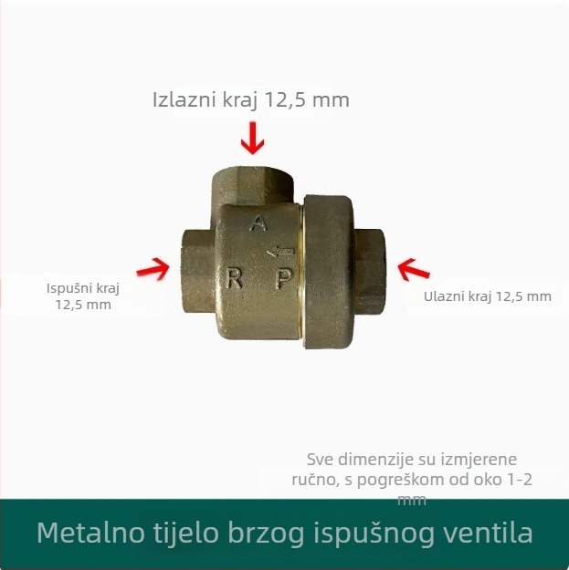Stroj za demontažu guma s ventilom za ispuštanje zraka i brzim ispušnim ventilom, pribor za zračni bubanj