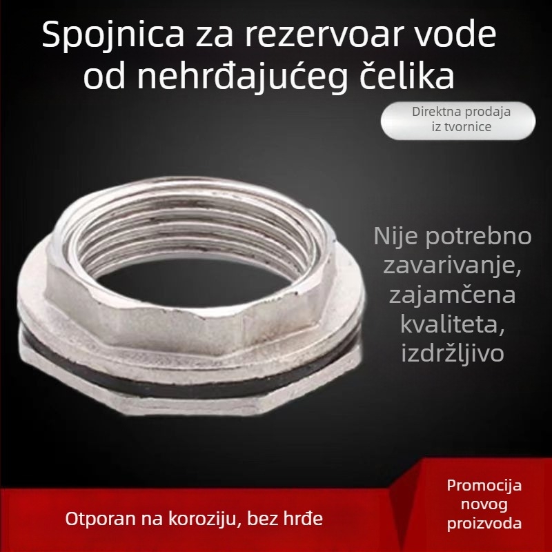 304 nehrđajući čelik za spremnik vode, navojni konektori DN20-DN50