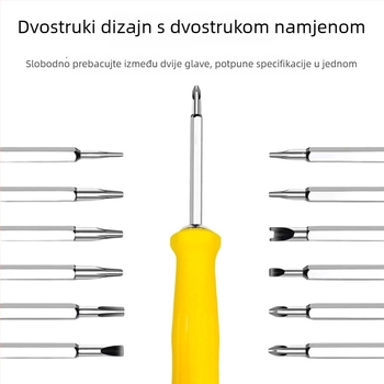 6-dijelni set Torx odvijača s Y- i U-oblikom glava, križnim i ravnim bitovima, Cr-Mo čelik, nemagnetni, za održavanje kamera