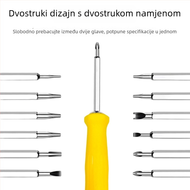 6-dijelni set Torx odvijača s Y- i U-oblikom glava, križnim i ravnim bitovima, Cr-Mo čelik, nemagnetni, za održavanje kamera