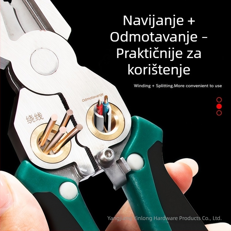 Key Card 8-u-1 alat za električare sa testerom napona, kliještima za skidanje izolacije, rezačem kablova i alatom za krimpanje