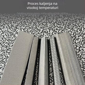 Set fajlova za metal i drvo: ravni, polukružni i trokutasti fajl, dvostrani rez, duljina 200 mm, s držalom