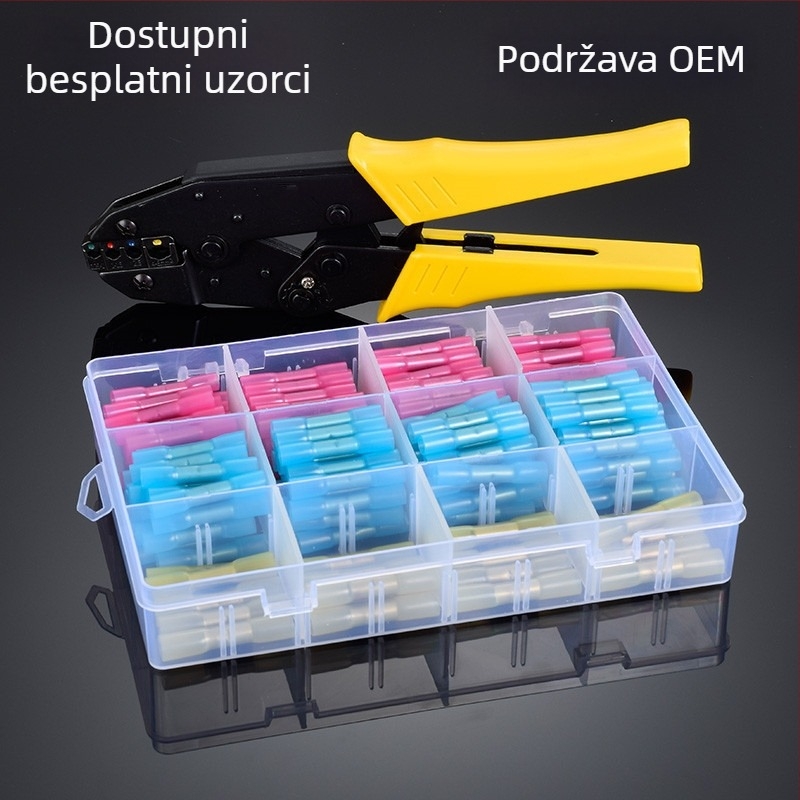 200 kom vodootpornih završnih konektora s termičkim omotačem i set kliješta za presovanje