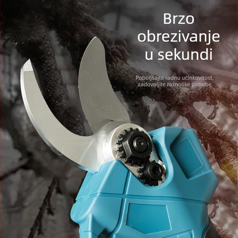 Bežične električne škare za rezanje grmlja s litijskom baterijom, prijenosni set za rezanje debelih grana