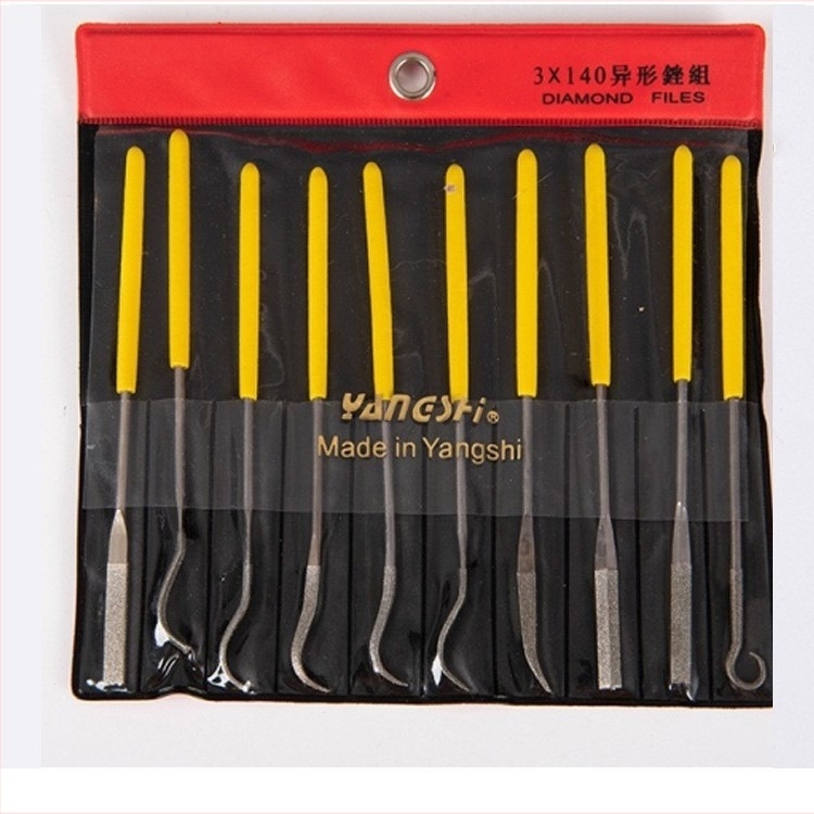 Set dijamantnih fajlova s nagibom glave, 3×140 mm