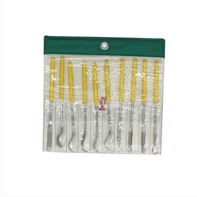 Set dijamantnih fajlova s nagibom glave, 3×140 mm