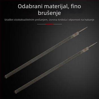 Trokutasti i ravni metalni fajl bez držača, duljine 28,5 cm