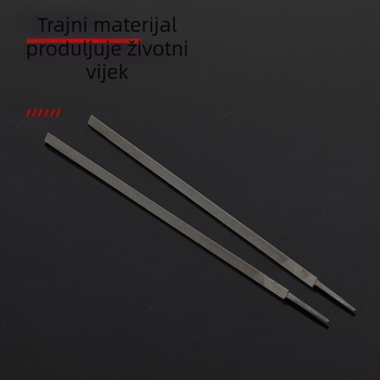 Trokutasti i ravni metalni fajl bez držača, duljine 28,5 cm