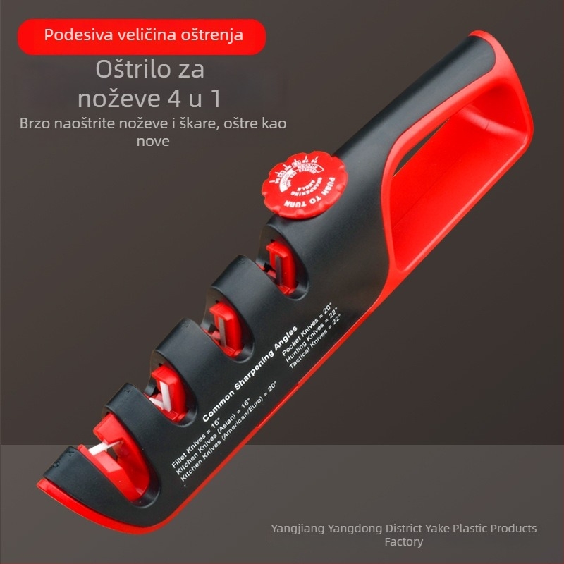 Četiri u jednom oštrač za nože i škare – ručni kuhinjski oštrač s dijamantnim abrazivom