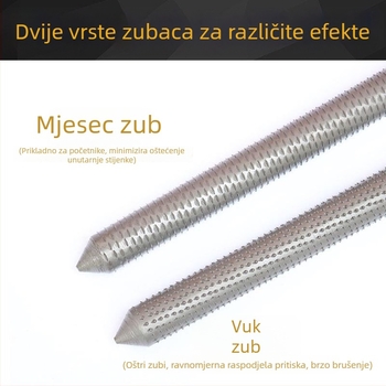 Set od dvije fajle za izradu flaute, duljina 1 m, okrugli čelični fajli za unutarnje šupljine bambusa i obradu drva