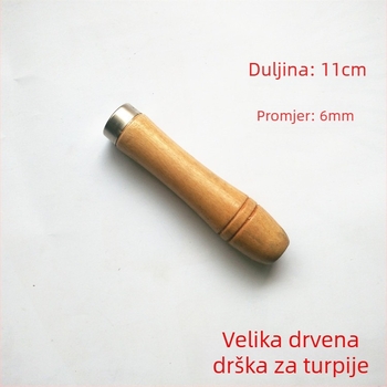 Set držača za datoteke s drvenom i plastičnim držačem, čeličnim fajlom i trokutastim držačem