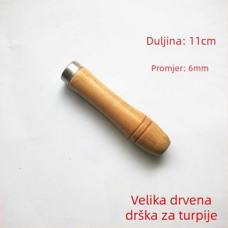 Set držača za datoteke s drvenom i plastičnim držačem, čeličnim fajlom i trokutastim držačem