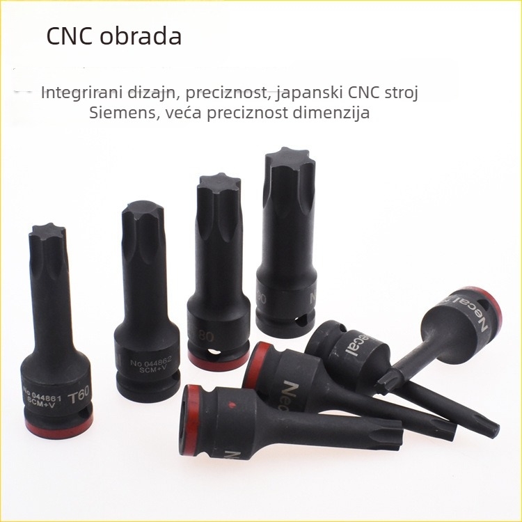 1/2 inčni pneumatski integrirani socket bit, 12,5 mm, Torx T25-T90