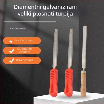 Diamantna datoteka: plošna velika; trokutasti, kružni i polukružni oblici; abrazivna legura