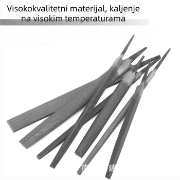 Set čeličnih fajlova za montažu: trokutasti, okrugli i četverokutni fajlovi u raznim veličinama (6–12 inča)
