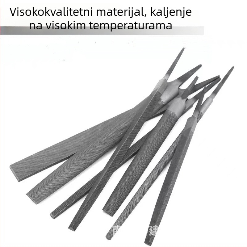 Set čeličnih fajlova za montažu: trokutasti, okrugli i četverokutni fajlovi u raznim veličinama (6–12 inča)