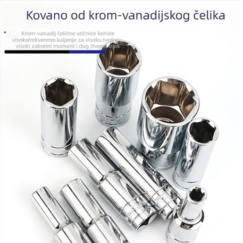 Prošireni nastavak za šesterokutno gnjezdo, 1/2-inčni pogon, krom-vanadijeva čelična, raspon 8–32 mm