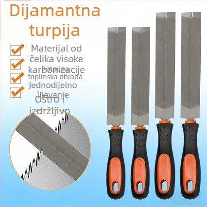 Diamantski fajl u obliku romba s dvostrukim uzorkom za obradu drva