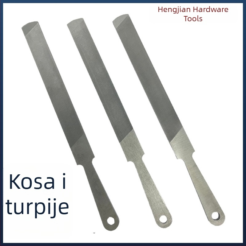 Set pilnika za poljoprivrednu kosu, čelični pilnici, ravni, trokutasti i polukružni oblici, 200 mm duljine