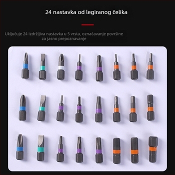 24-u-1 višenamjenski set odvijača s mehanizmom ratcheta i ključeva, S2 bitovi za kućnu upotrebu