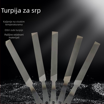 Čelični pilnik za poljoprivrednu kosu, okrugla glava, ploski profil, jednostrani i dvostrani zubi, duljine 6–12 inča