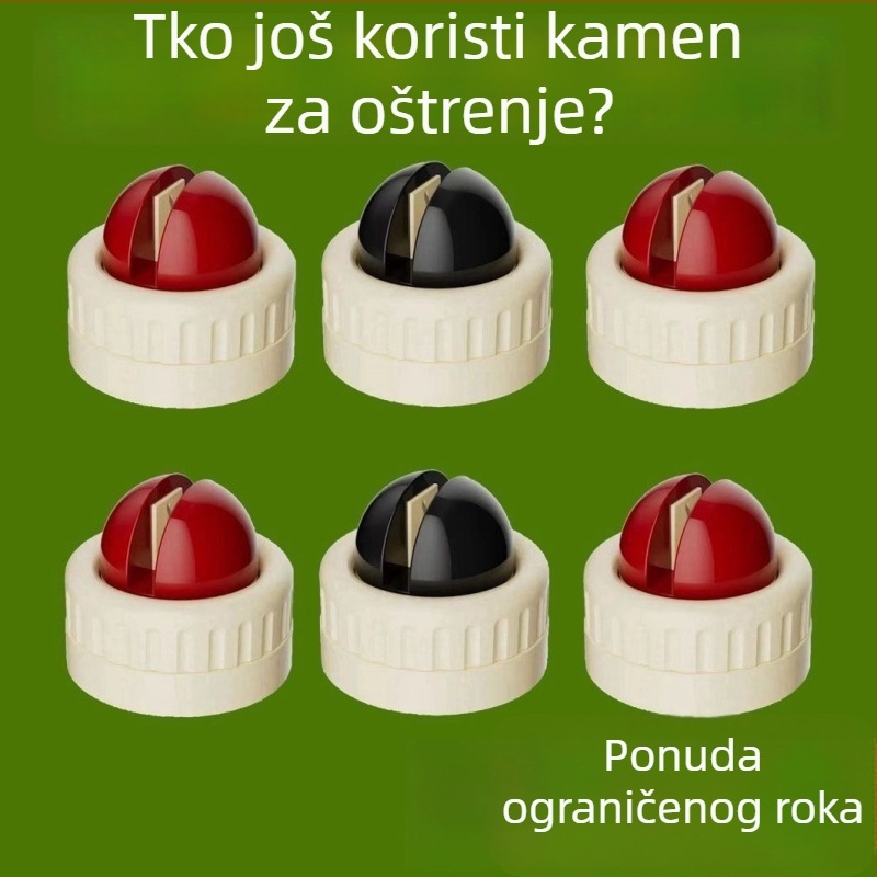 Stabilan alat za oštrenje s usisnom čašicom za kuhinjske nože i škare, dijamantni kamen za oštrenje
