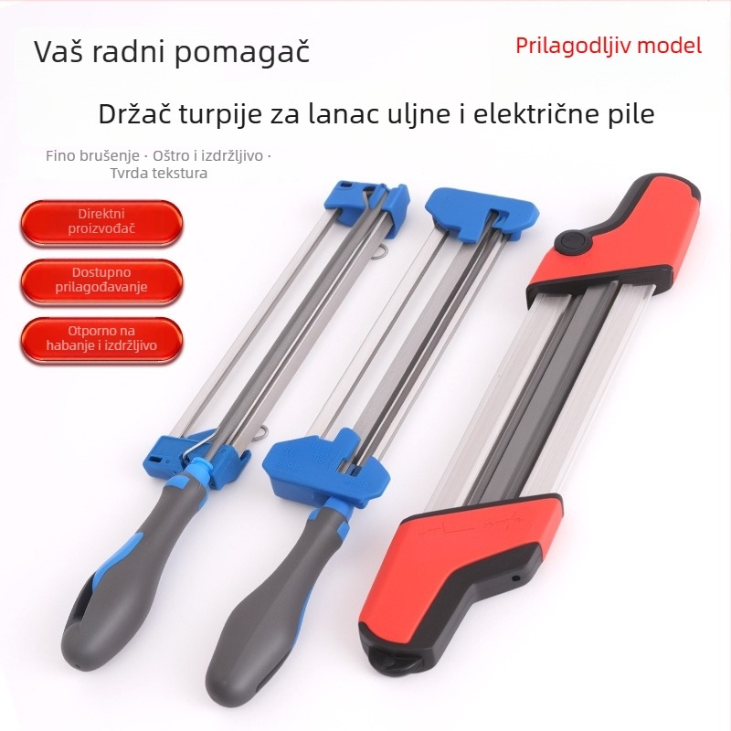 Prilagodljiv višenamjenski alat za obradu drveta: električna pila, lančana pila, glava za brušenje, nosač pila, ručni brusilac lanaca